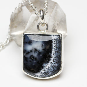 Speckled sky: Dendritic Agate Necklace