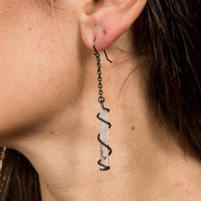 Load image into Gallery viewer, Quartz Earrings (Oxidized Silver)