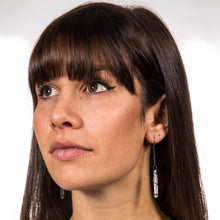 Load image into Gallery viewer, Quartz Earrings (Oxidized Silver)
