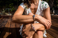 Load image into Gallery viewer, Rutilated Quartz and Onyx Bracelet