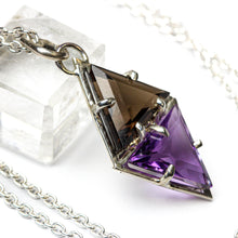 Load image into Gallery viewer, A new Beginning: Amethyst and Smoky Quartz Pendant
