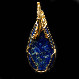 Royalty: Gold Lapis Lazuli Pendant
