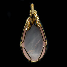 Load image into Gallery viewer, Love: Rose Quartz in Gold Pendant