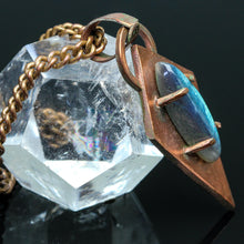 Load image into Gallery viewer, Baby Dragon: Labradorite and Copper Pendant