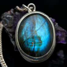 Load image into Gallery viewer, Breathe: Labradorite and Sterling Necklace