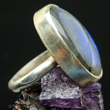 Load image into Gallery viewer, Labradorite and Sterling Ring- Size 7.5