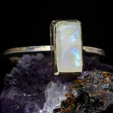 Load image into Gallery viewer, Rainbow Moonstone and Sterling Ring- Size 6.5