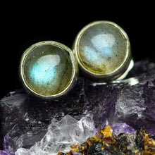 Load image into Gallery viewer, Labradorite Stud Earrings