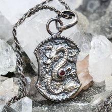 Load image into Gallery viewer, Dragon dog tag pendant (small)