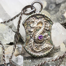 Load image into Gallery viewer, Dragon dog tag pendant (medium)