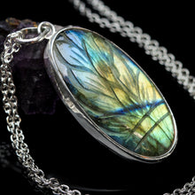 Load image into Gallery viewer, Hand Carved Labradorite Pendant