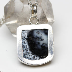 Speckled sky: Dendritic Agate Necklace