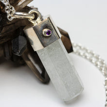 Load image into Gallery viewer, Aquamarine and Amethyst Pendant