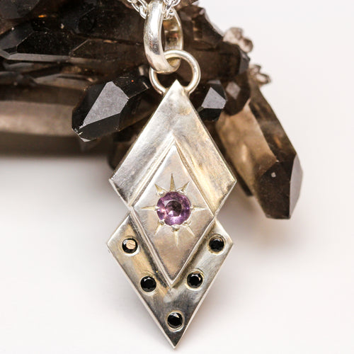 Amethyst and Spinel Pendant