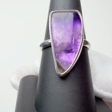 Load image into Gallery viewer, Amethyst ring in sterling silver, size 8, front view
