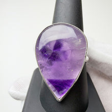 Load image into Gallery viewer, Amethyst ring in sterling silver, size 9, front view