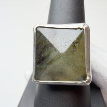 Load image into Gallery viewer, Fluorite ring in sterling silver, size 8.5, front view