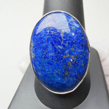 Load image into Gallery viewer, Lapis Lazuli ring in sterling silver, size 10.5, front view