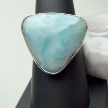 Load image into Gallery viewer, Larimar ring in sterling silver, size 8, front view