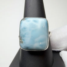 Load image into Gallery viewer, Larimar ring in sterling silver, size 9.5, front view