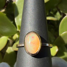 Load image into Gallery viewer, Opal ring in 14K gold filled, size 7, front view showing the warm orange opal
