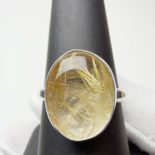 Load image into Gallery viewer, Rutilated Quartz ring in sterling silver, size 8, front view