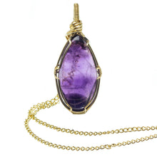 Load image into Gallery viewer, Protection: Gold Amethyst Pendant