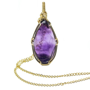 Protection: Gold Amethyst Pendant