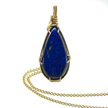 Load image into Gallery viewer, Royalty: Gold Lapis Lazuli Pendant