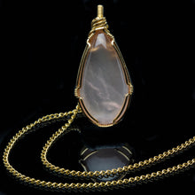 Load image into Gallery viewer, Love: Rose Quartz in Gold Pendant