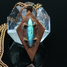 Load image into Gallery viewer, Baby Dragon: Labradorite and Copper Pendant