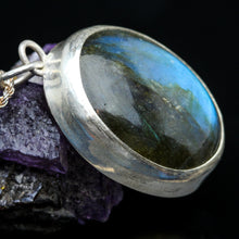 Load image into Gallery viewer, Breathe: Labradorite and Sterling Necklace