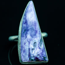 Load image into Gallery viewer, Charoite and Sterling Ring- Size 6.5