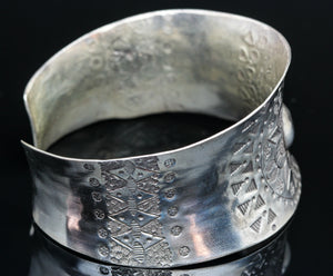 Mandala Design Silver Bracelet