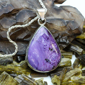 Starry Night: Charoite and Sterling Necklace
