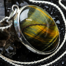 Load image into Gallery viewer, Travelers Charm: Tigers Eye and Silver Pendant