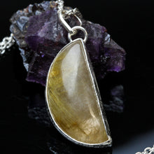 Load image into Gallery viewer, Dreamy Moon: Rutilated Quartz Pendant