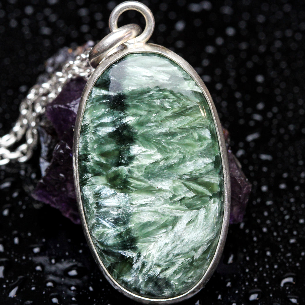 Angel Eyes: Seraphinite Pendant