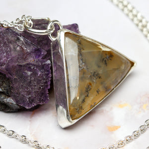 Natures Bliss: Dendritic Agate and Sterling Pendant