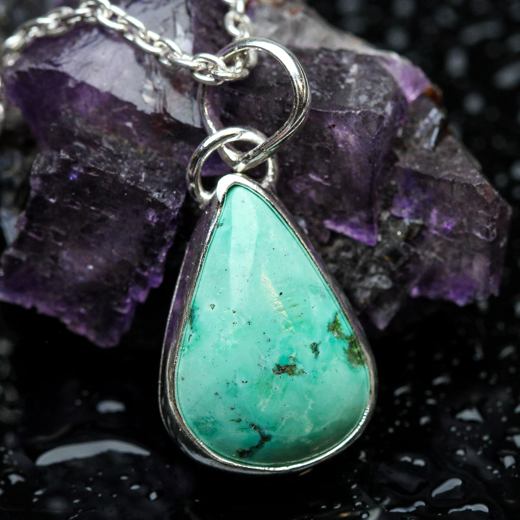 Open Sky: Turquoise and Silver Pendant