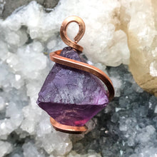 Load image into Gallery viewer, Fluorite and Copper Pendant